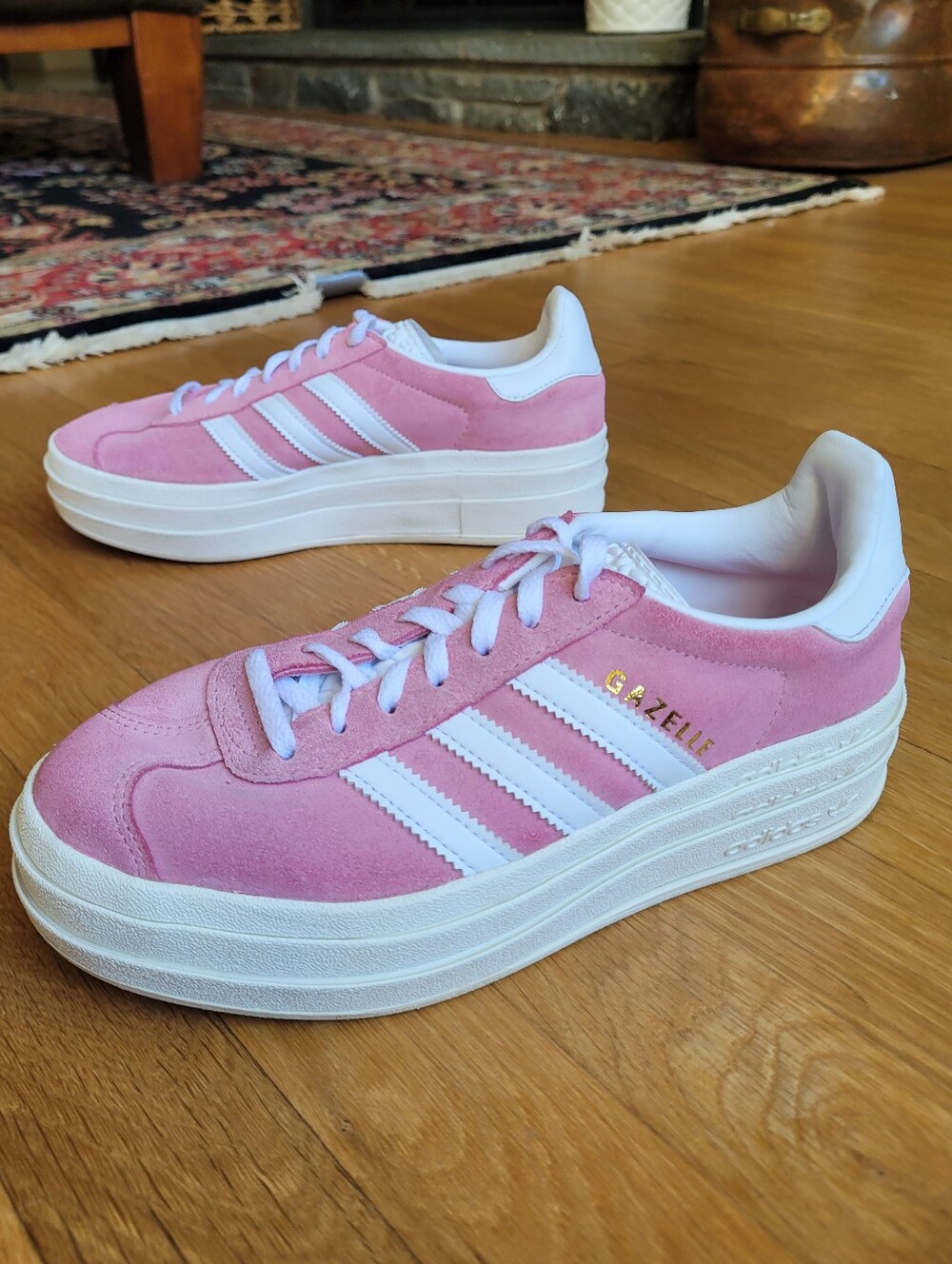 Adidas Gazelle Bold Platform Sneakers Pink White